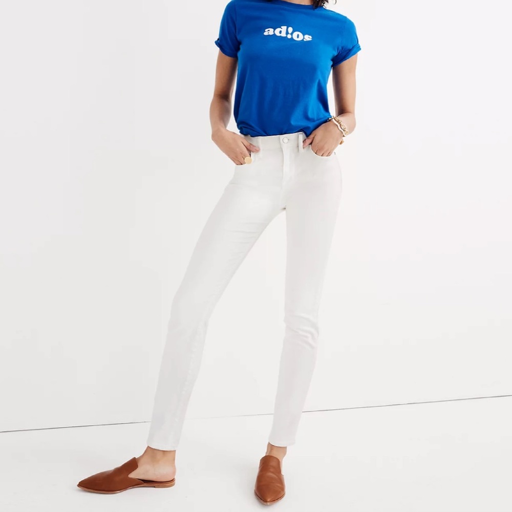 Madewell 9" High-Rise Skinny Jeans in Pure White 28